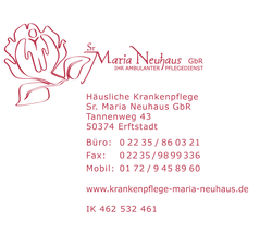 Logo von Häusliche Krankenpflege Sr. Maria Neuhaus GbR