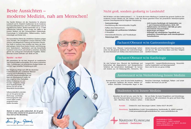 Stellenanzeige Oberarzt Gastroenterologie